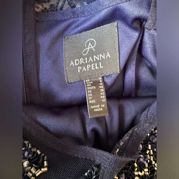 Adrianna Papell Women's Beaded Mesh Covered Gown - Picture 5 of 11